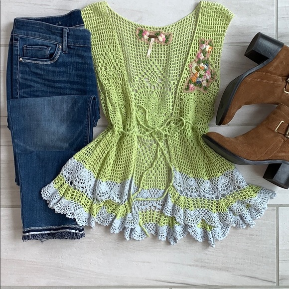 Free People Jackets & Blazers - Free People boho crochet vest